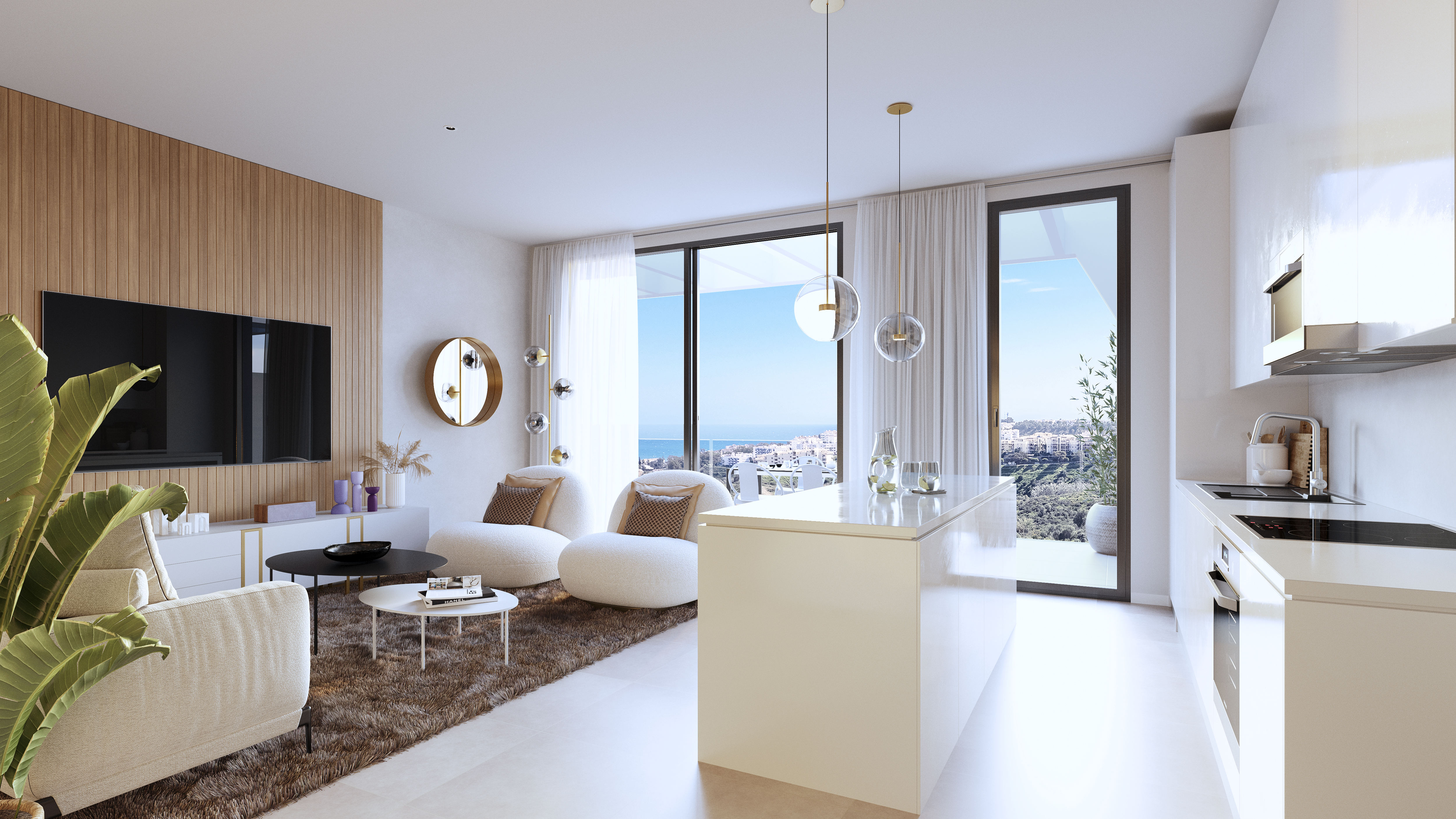 Bahía open plan living room