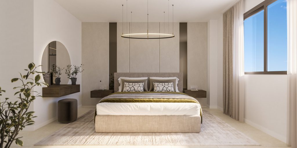 Helvet Green master bedroom
