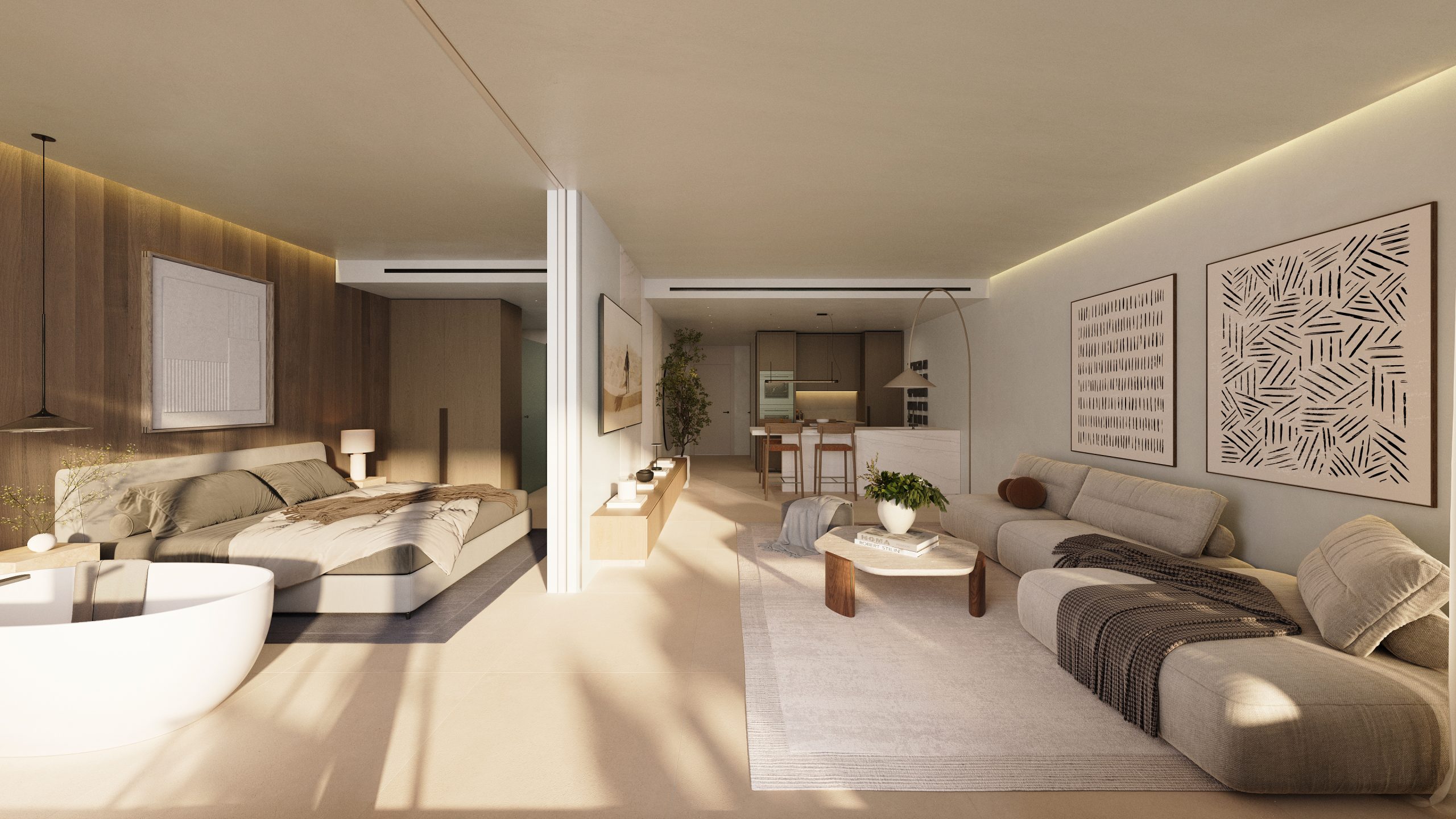 Waterfall 2-bed interior